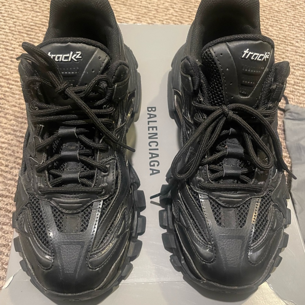 Balenciaga Black Track2 Sneakers AUTHENTIC Track 2s  Like New